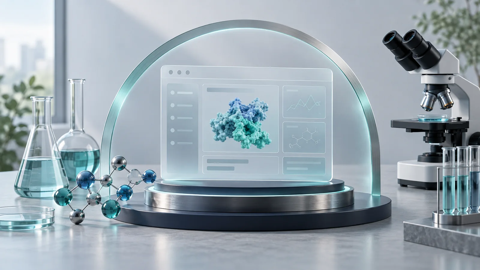 Conceptual illustration of healthcare cybersecurity.